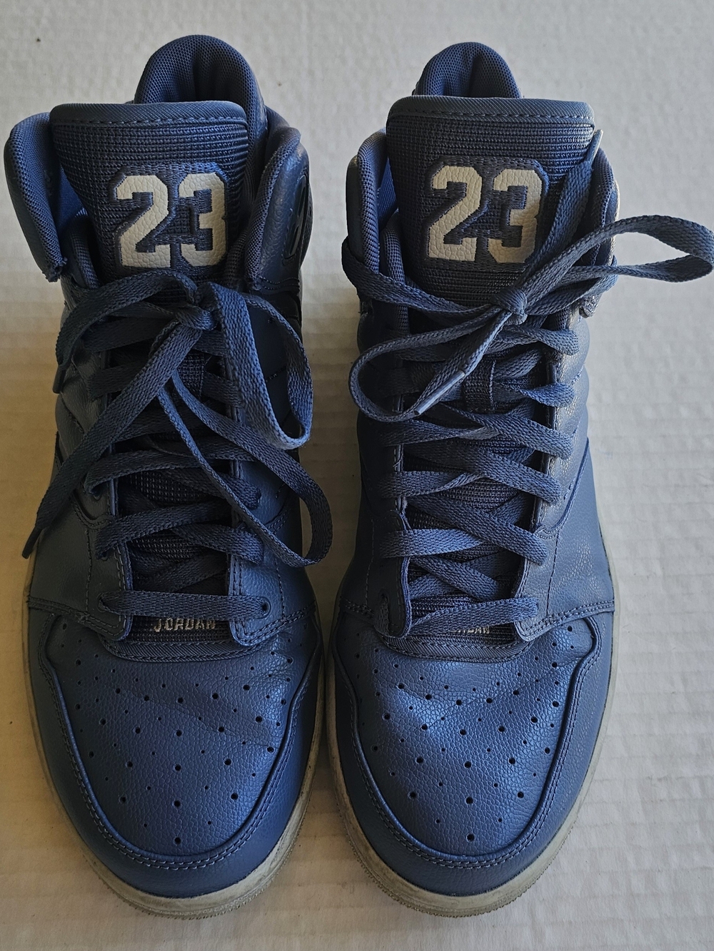 Jordan Men's Dark Blue High-Top Basketball Sneakers